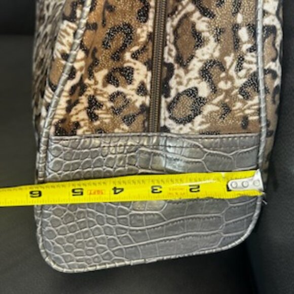 NWOT Large Vintage Y2K Animal Print Satchel Dome Handbag Tote - Picture 8 of 16